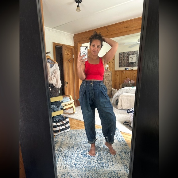 Free People Sawyer Super High Rise Jeans Size L - Picture 11 of 11